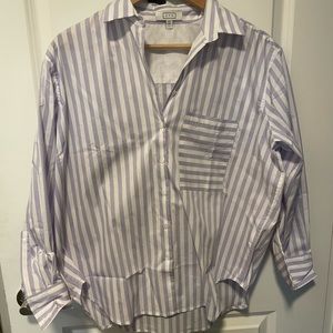 AYR Classic Button Down in purple stripe BRAND NEW